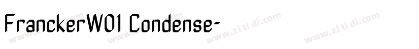 FranckerW01 Condense字体转换